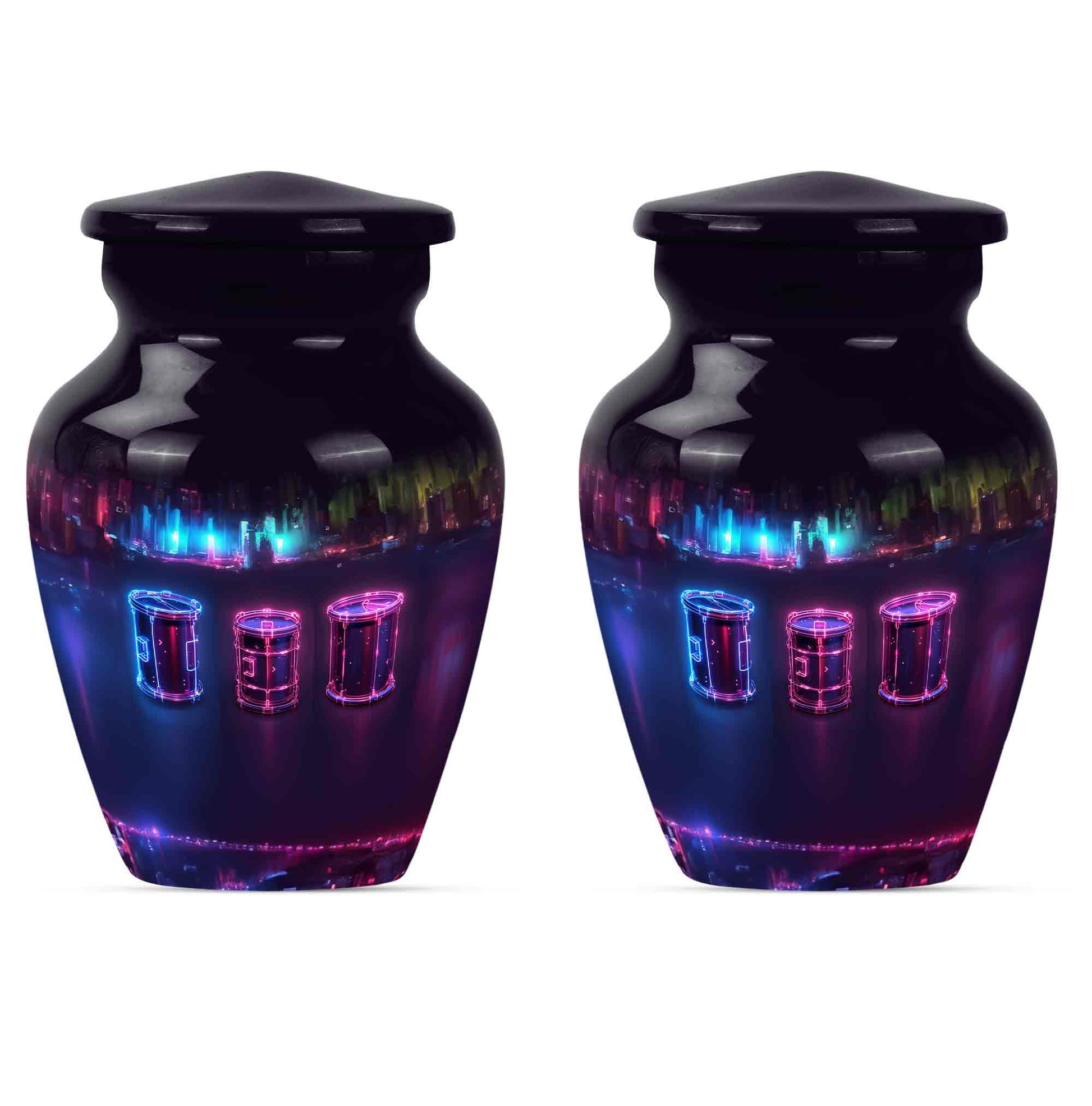 Drums And Music Theme 3 Inch Keepsake Pack of 2