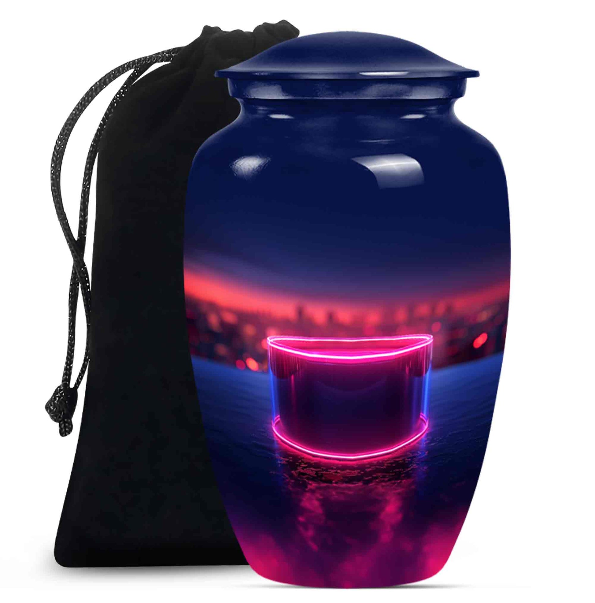 Drums And Music Theme Large Urn 10 Inch