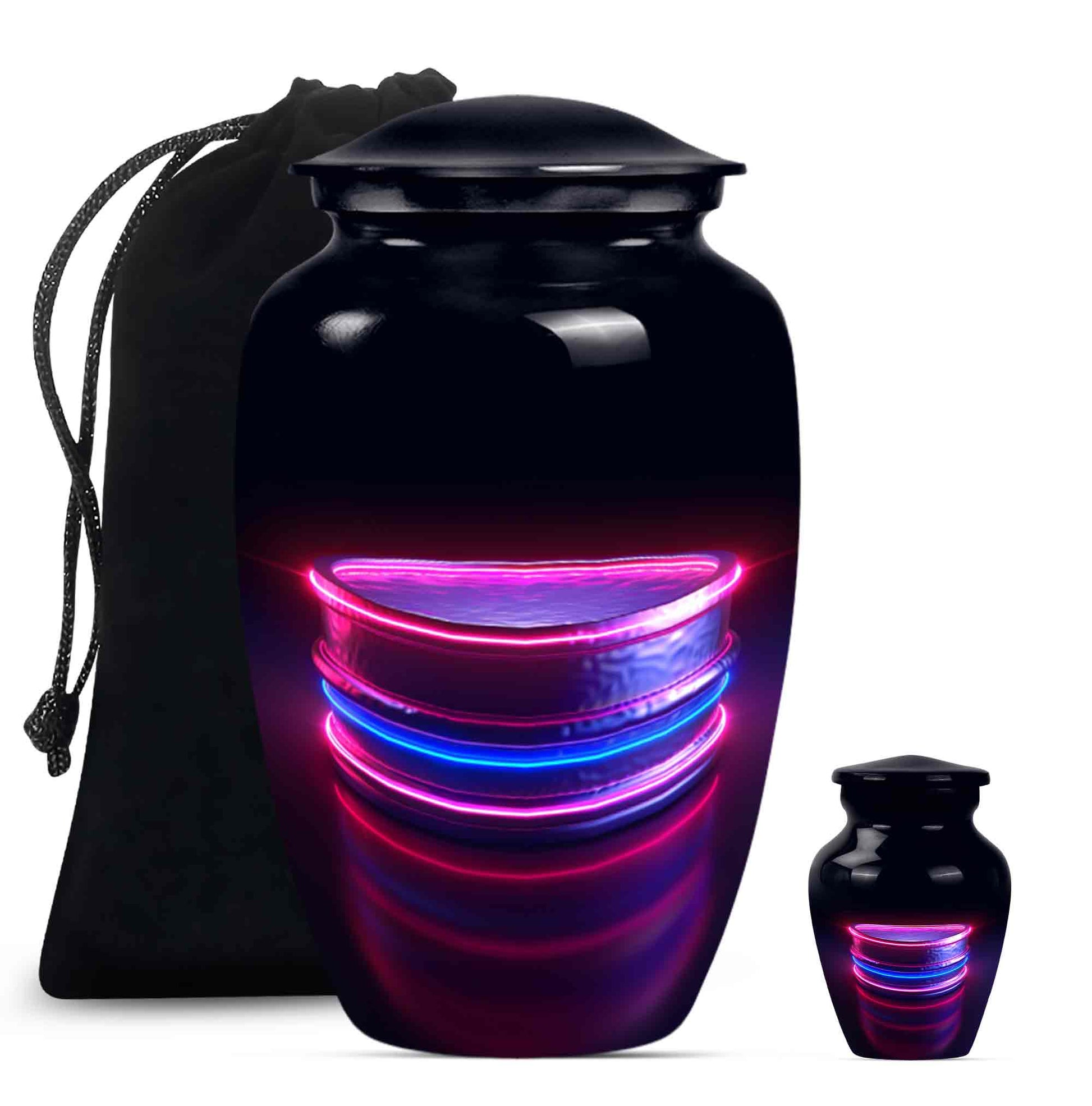 Drums And Music Theme Large Urn With 1 Keepsake Urn