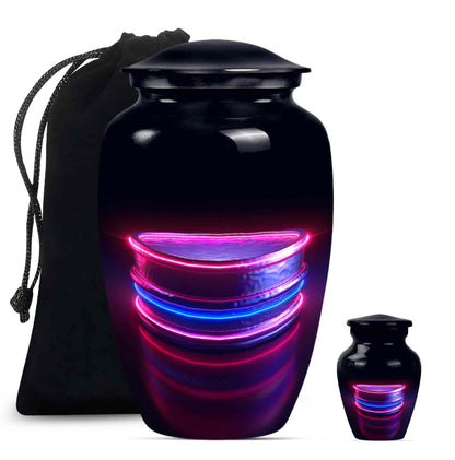 Drums And Music Theme Large Urn With 1 Keepsake Urn