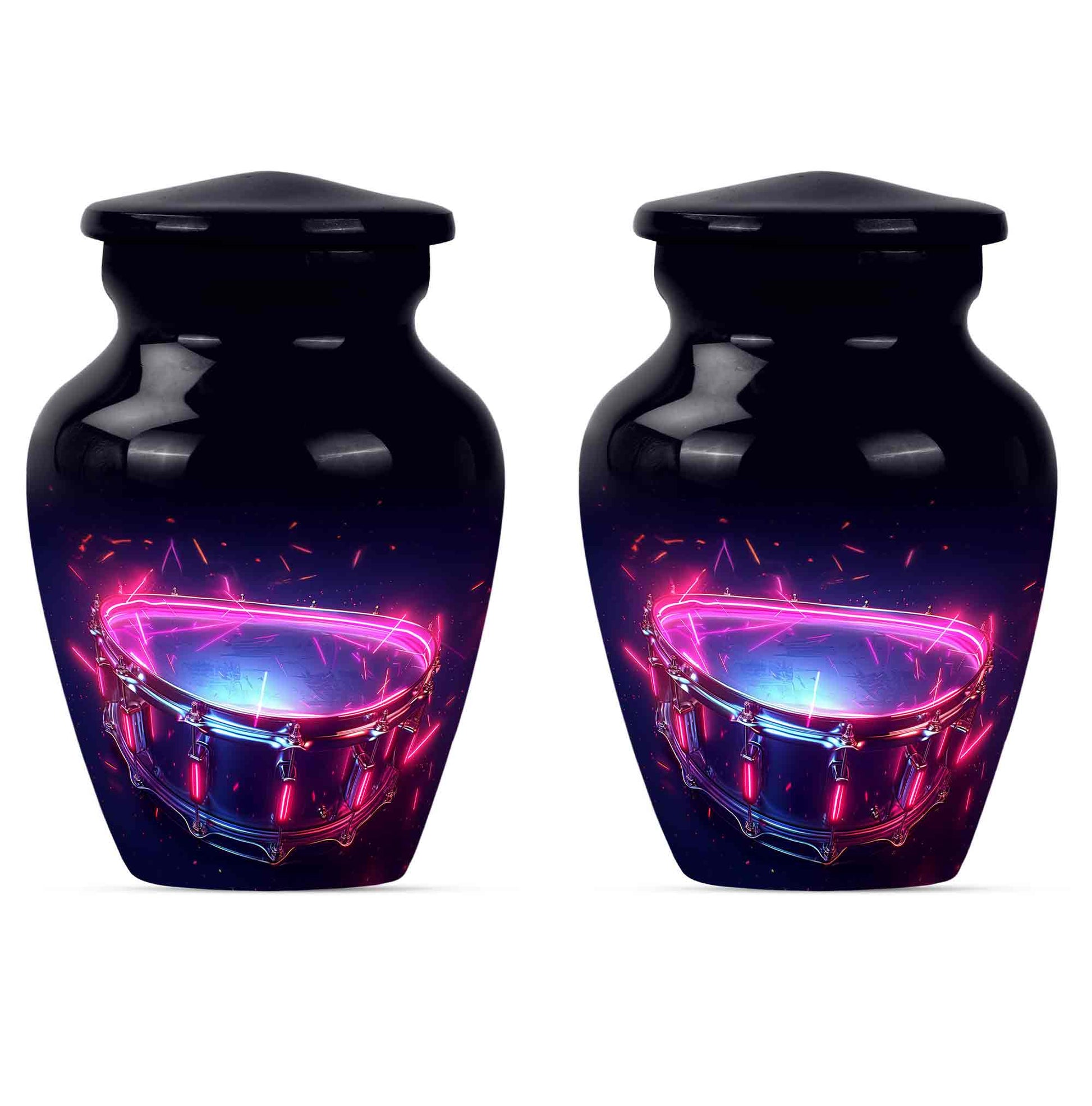 Drums And Music Theme 3 Inch Keepsake Pack of 2