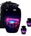 Drums And Music Theme Large Urn With 2 Keepsake Urn