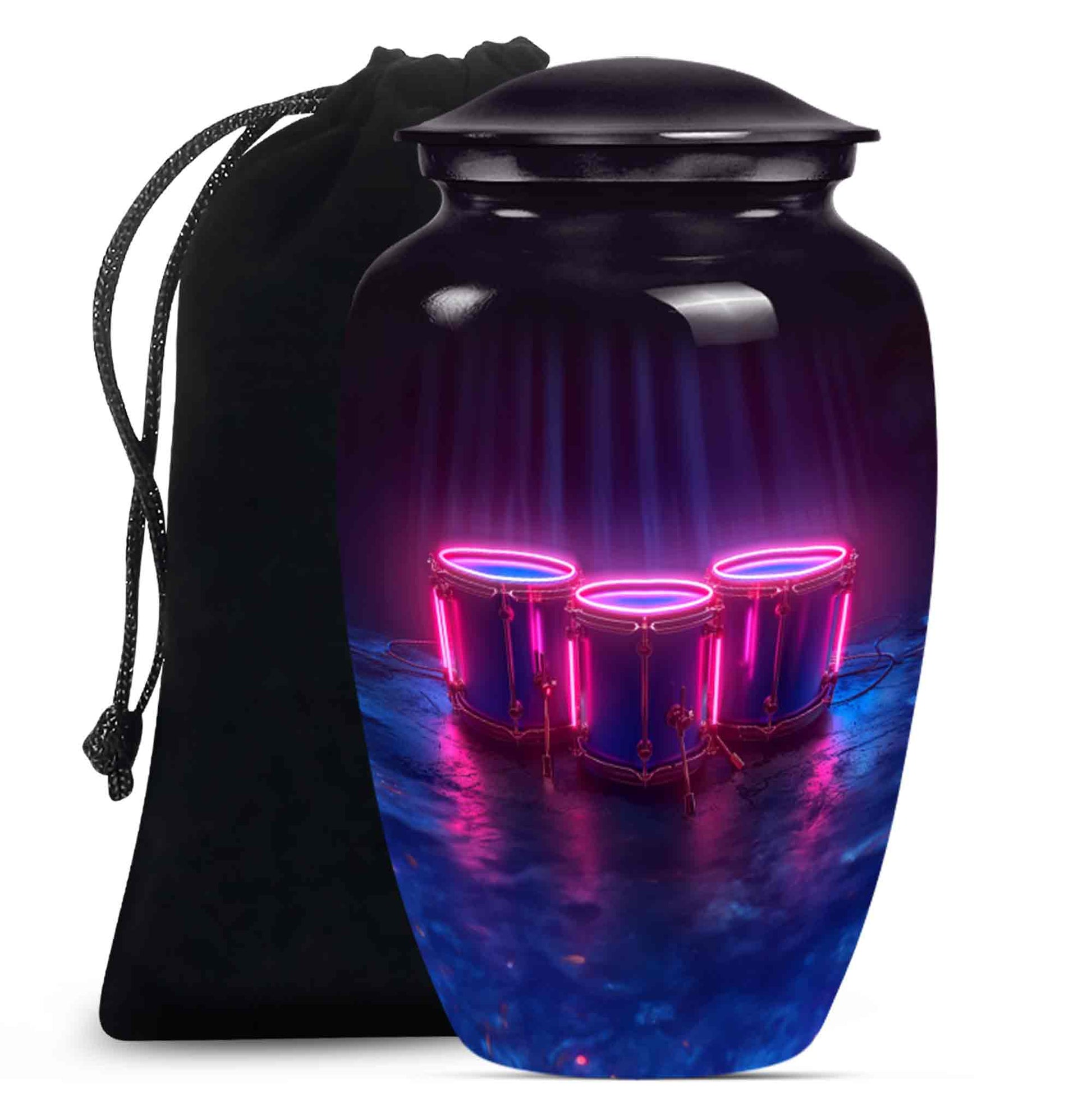 Drums And Music Theme Large Urn 10 Inch