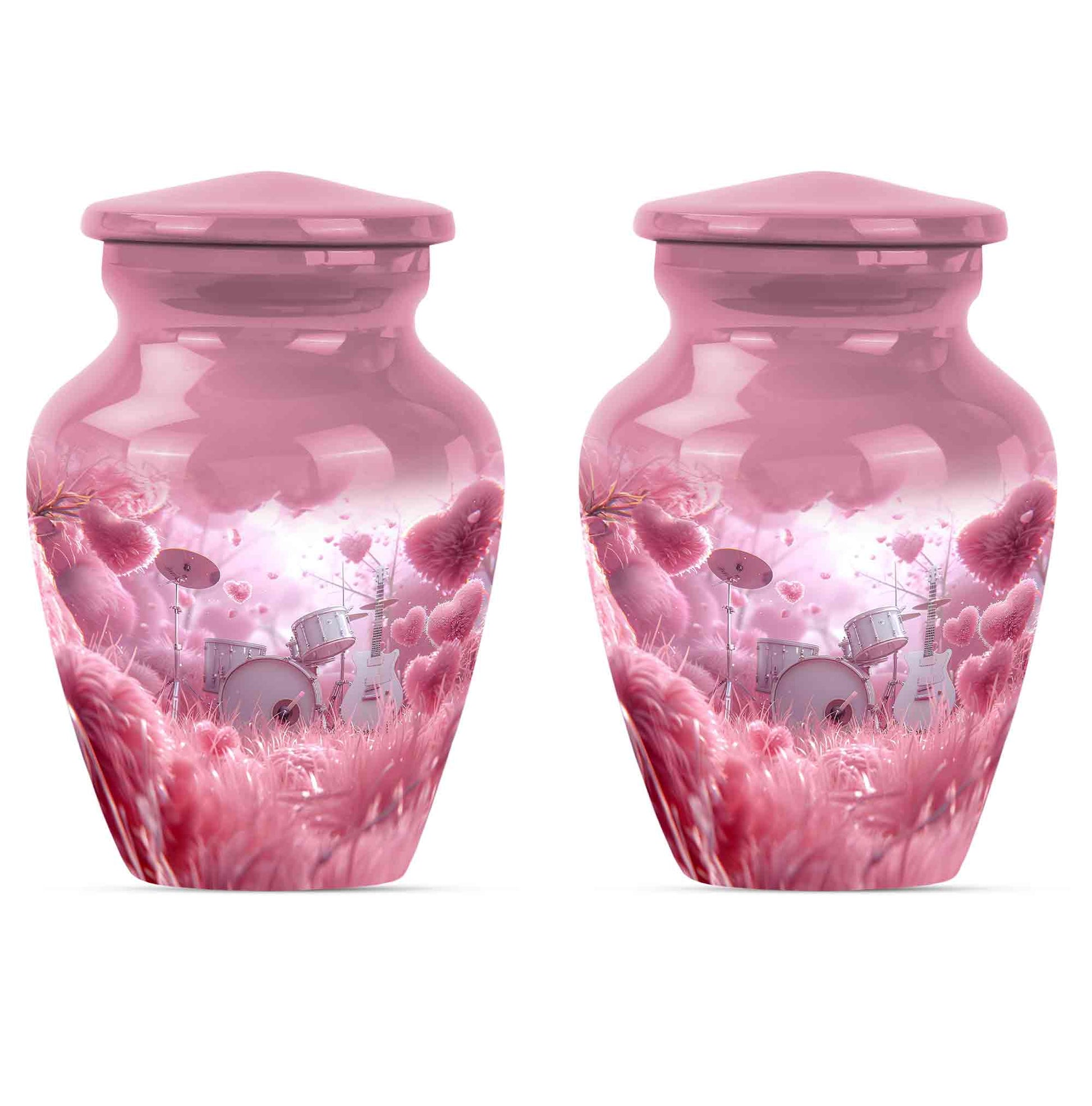 Drums And Music Theme 3 Inch Keepsake Pack of 2