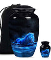 Lion Theme Large Urn With 1 Keepsake Urn