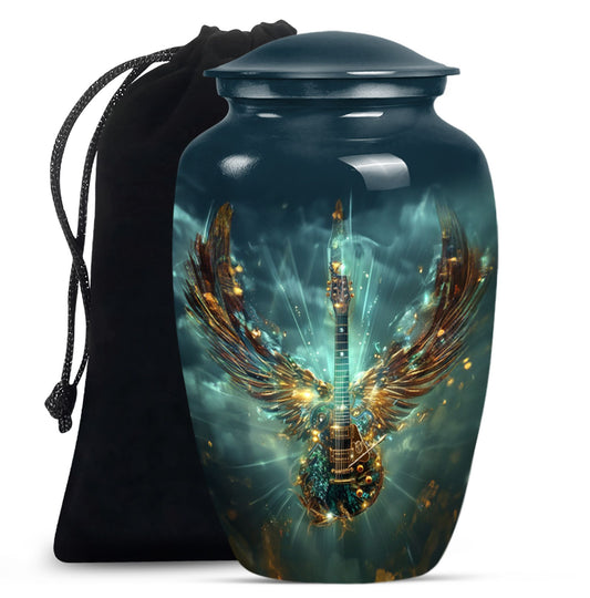 Guitar Theme Large Urn 10 Inch