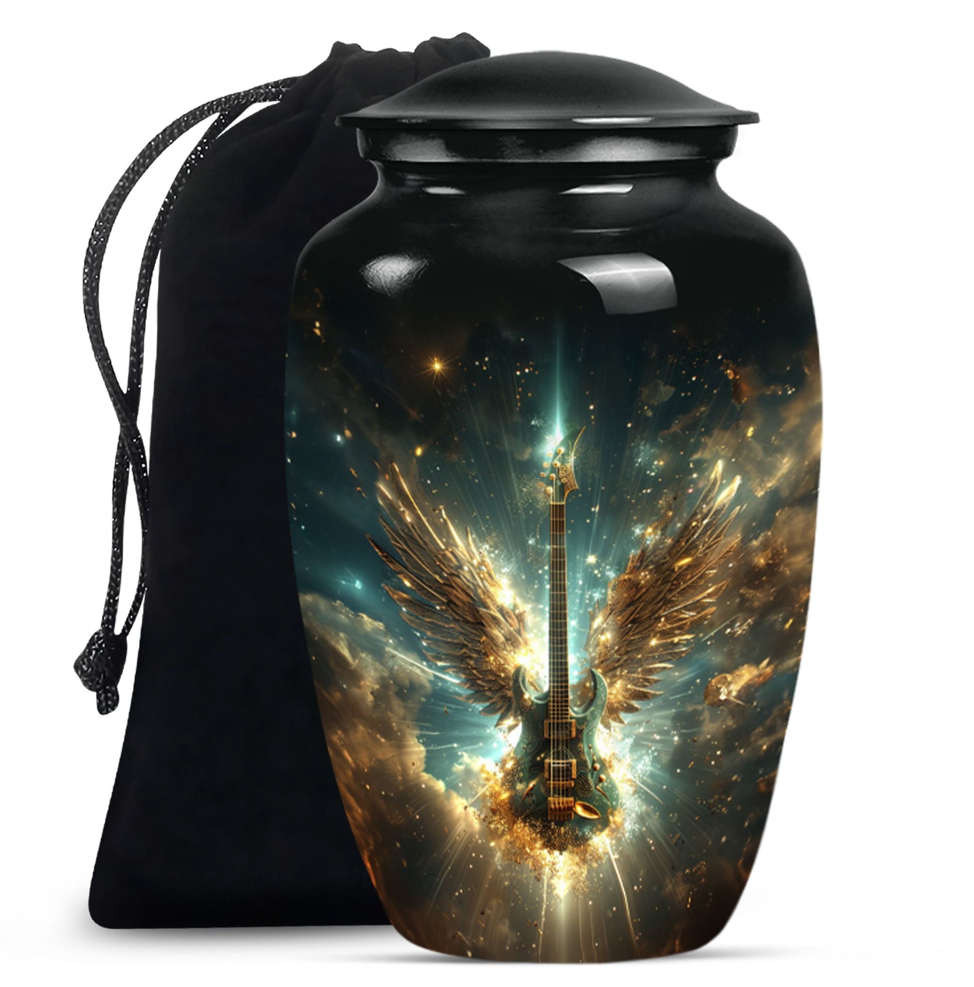 Guitar Theme Large Urn 10 Inch