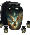 Guitar Theme Large Urn With 4 Keepsake Urn