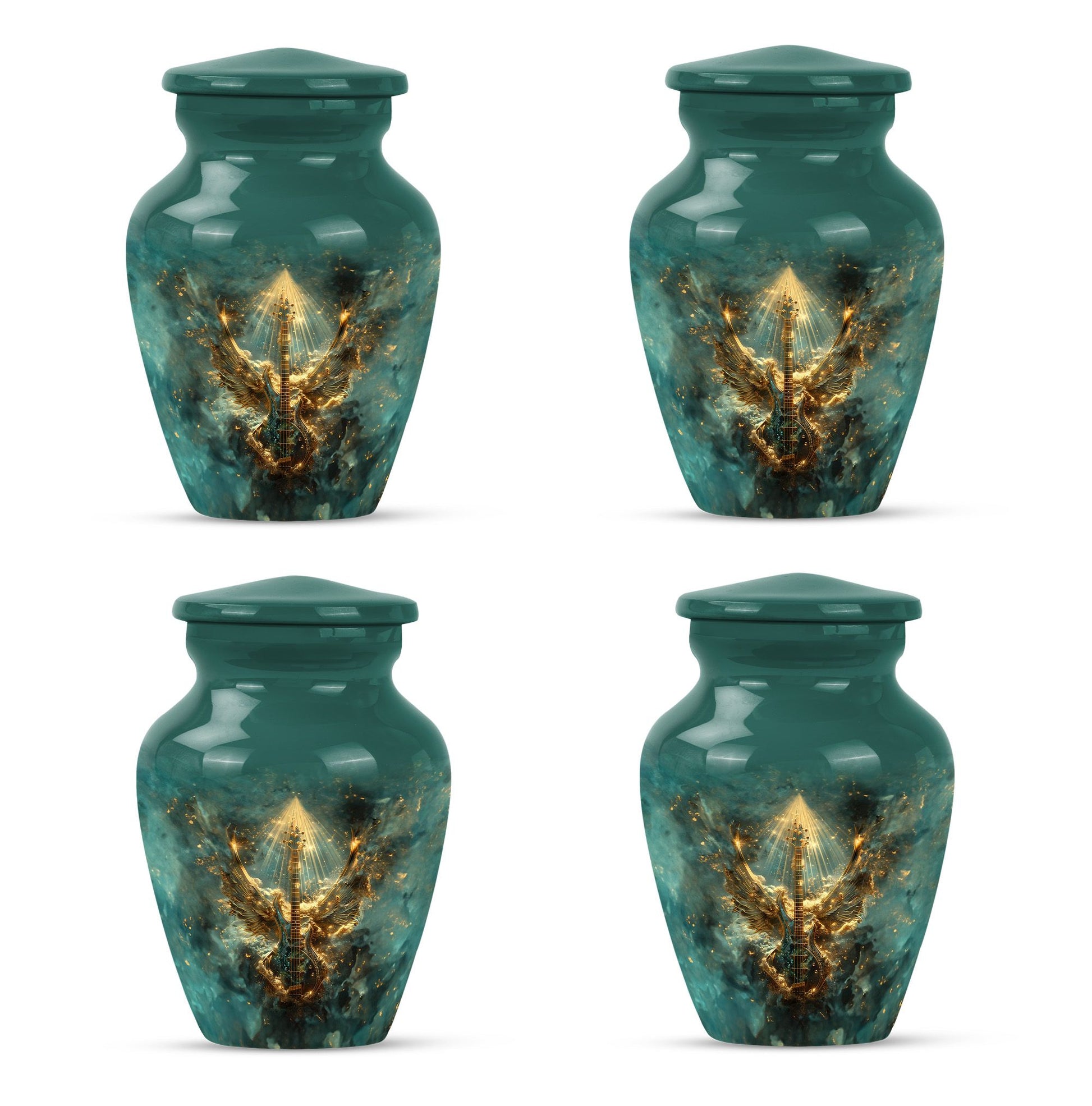 Guitar Theme 3 Inch Keepsake Pack of 4