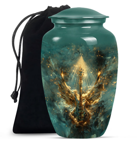 Guitar Theme Large Urn 10 Inch