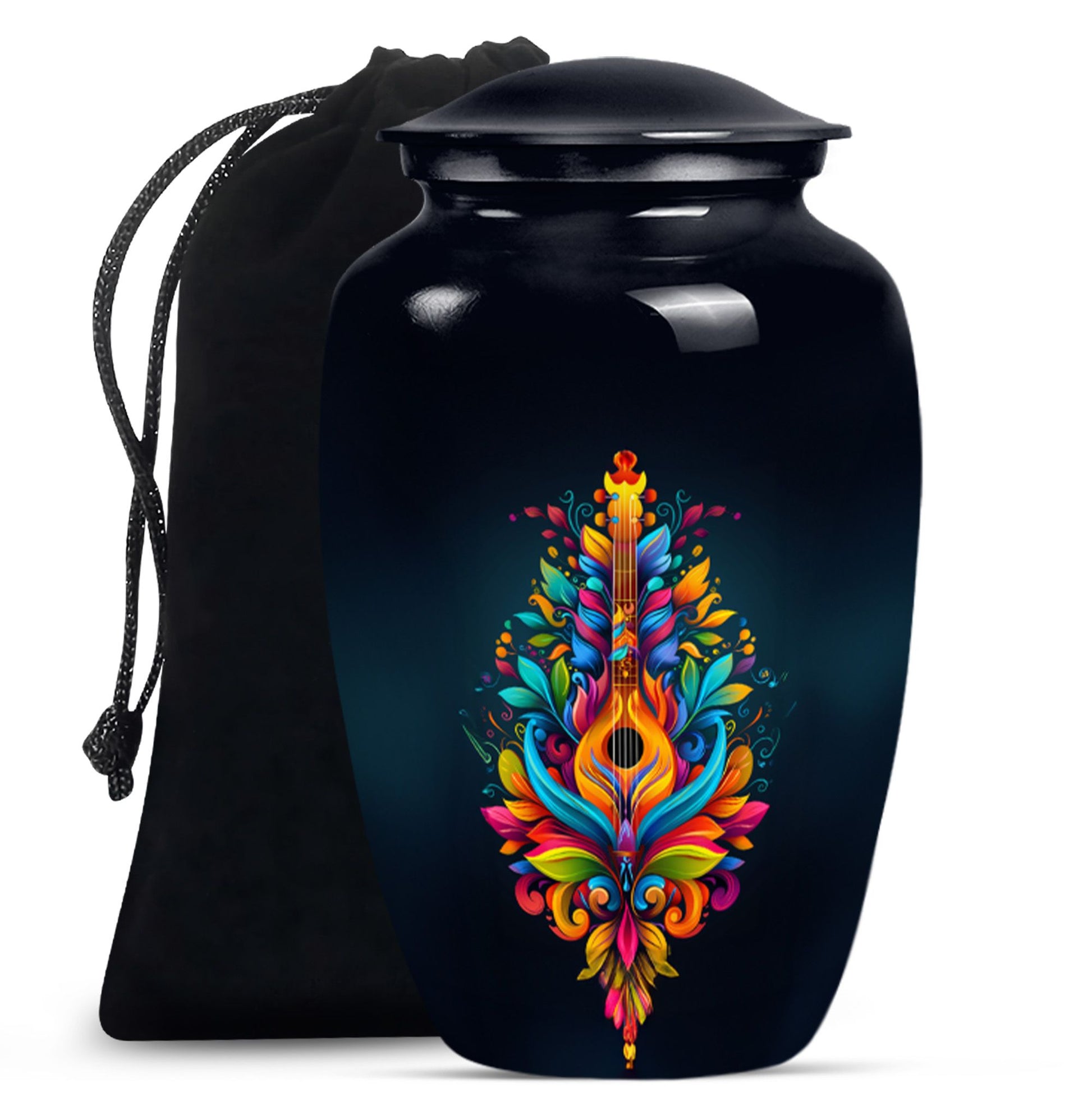 Guitar Theme Large Urn 10 Inch
