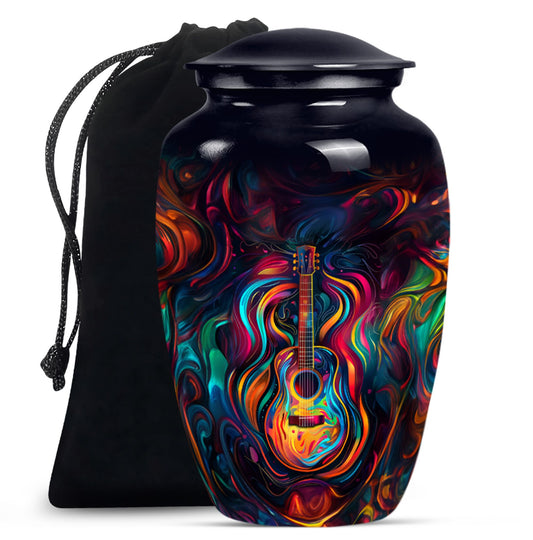 Guitar Theme Large Urn 10 Inch