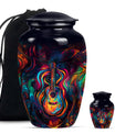 Guitar Theme Large Urn With 1 Keepsake Urn