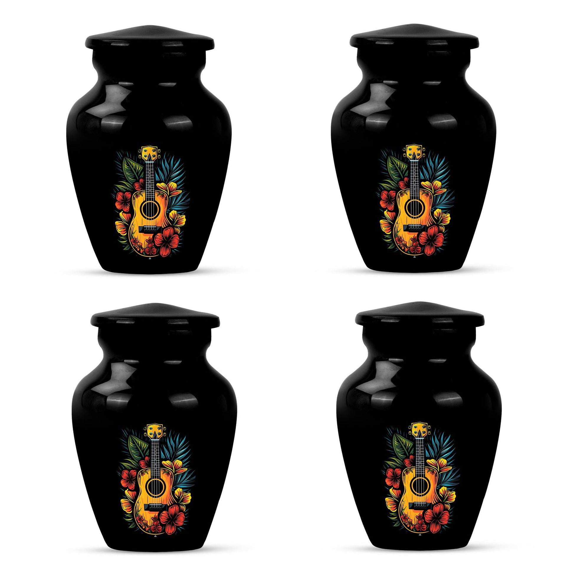 Guitar Theme 3 Inch Keepsake Pack of 4