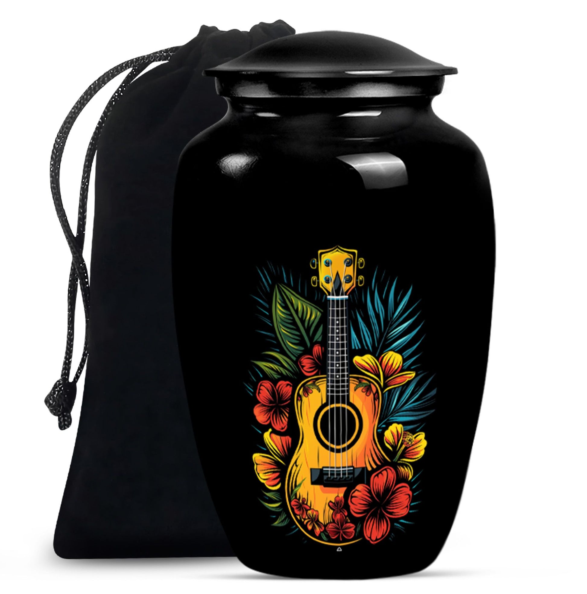 Guitar Theme Large Urn 10 Inch