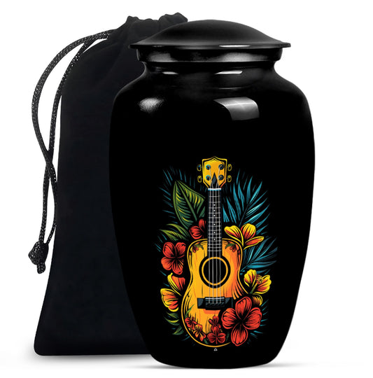 Guitar Theme Large Urn 10 Inch