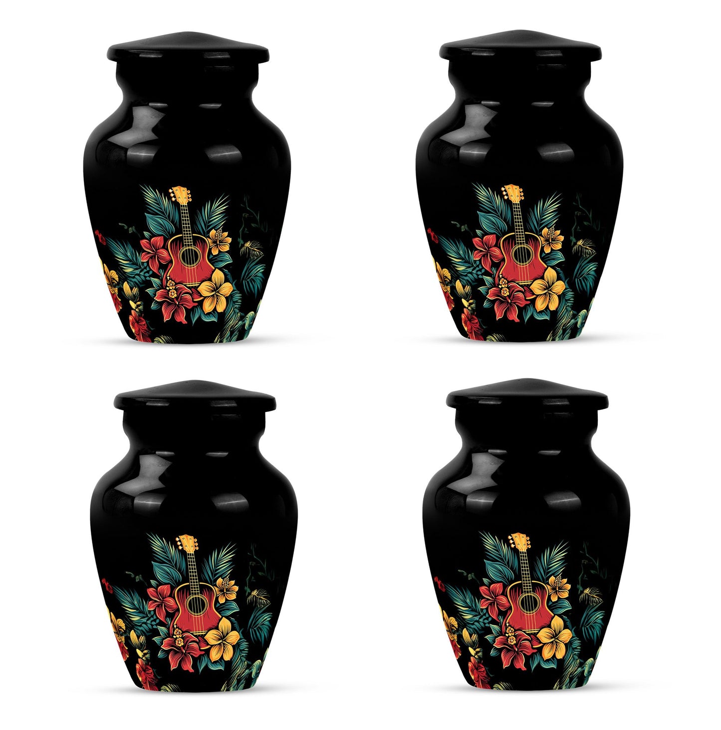Guitar Theme 3 Inch Keepsake Pack of 4