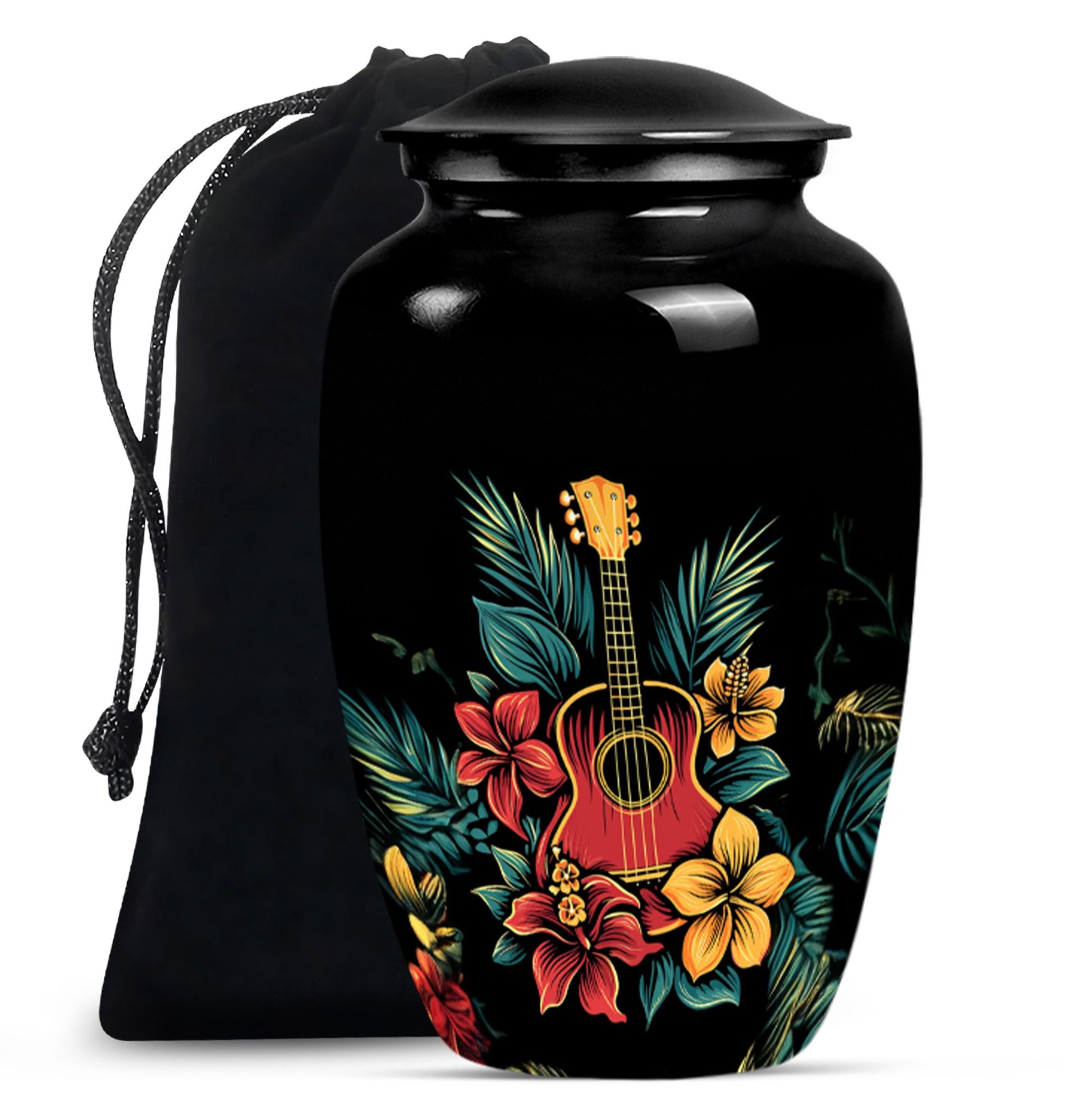 Guitar Theme Large Urn 10 Inch