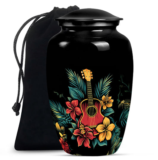 Guitar Theme Large Urn 10 Inch