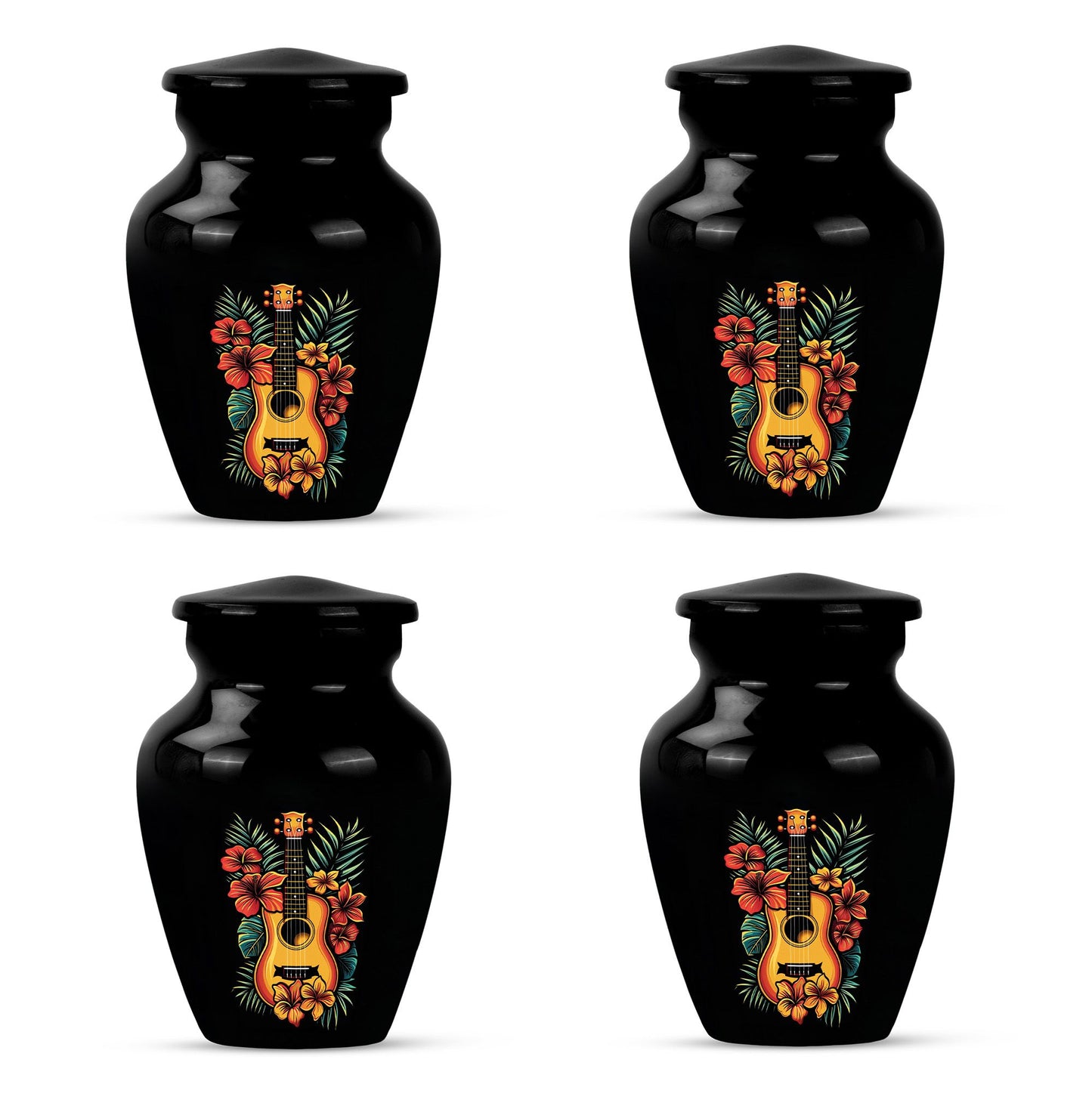 Guitar Theme 3 Inch Keepsake Pack of 4