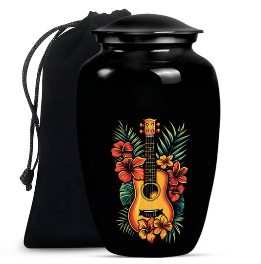 Guitar Theme Large Urn 10 Inch