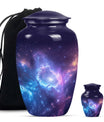 Galaxy Theme Large Urn With 1 Keepsake Urn