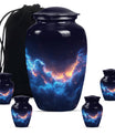 Galaxy Theme Large Urn With 4 Keepsake Urn