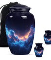 Galaxy Theme Large Urn With 2 Keepsake Urn