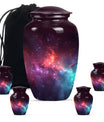 Galaxy Theme Large Urn With 4 Keepsake Urn