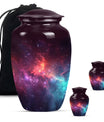 Galaxy Theme Large Urn With 2 Keepsake Urn