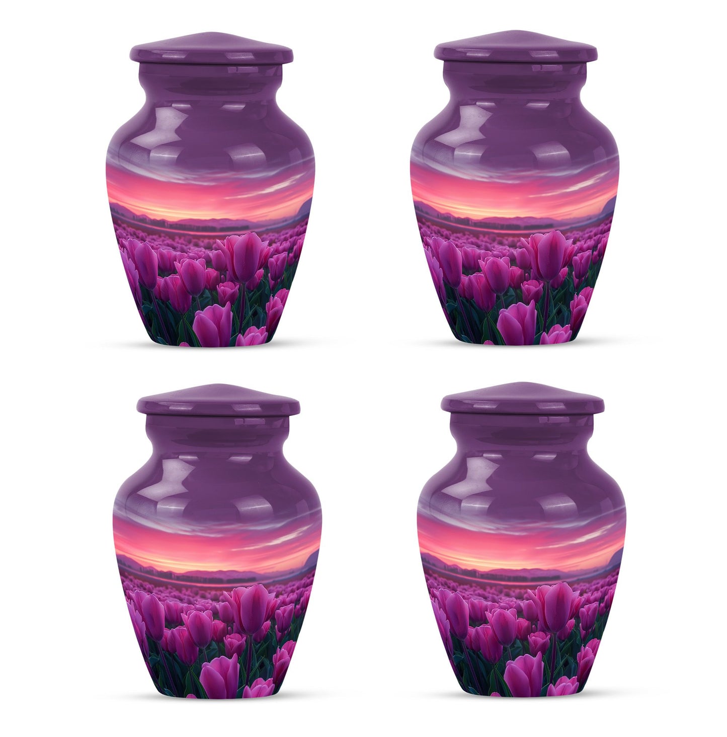 Tulips Theme 3 Inch Keepsake Pack of 4