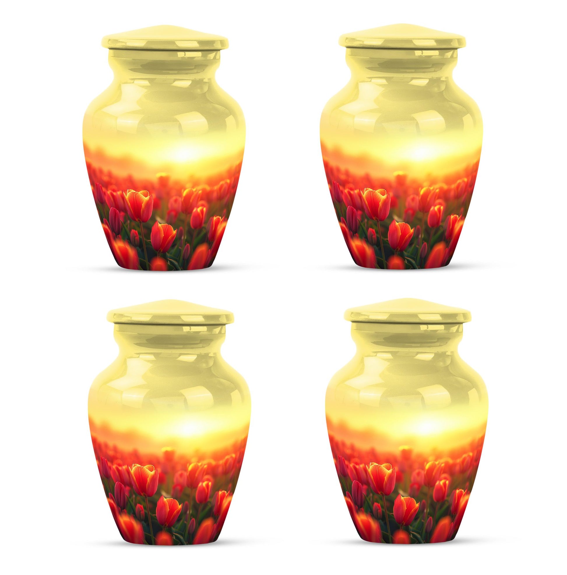 Tulips Theme 3 Inch Keepsake Pack of 4