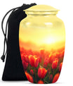 Tulips Theme Large Urn 10 Inch