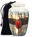 Tulips Theme Large Urn 10 Inch
