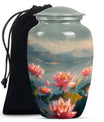 Lotus Theme Large Urn 10 Inch