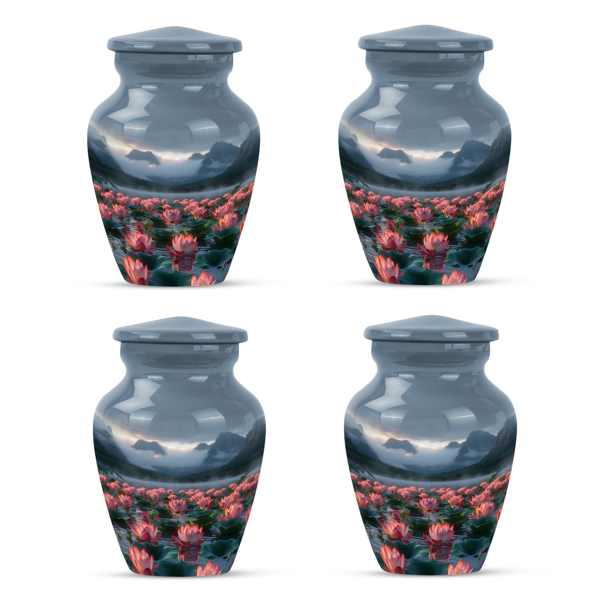 Lotus Theme 3 Inch Keepsake Pack of 4