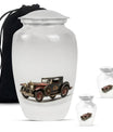 Car Theme Large Urn With 2 Keepsake Urn