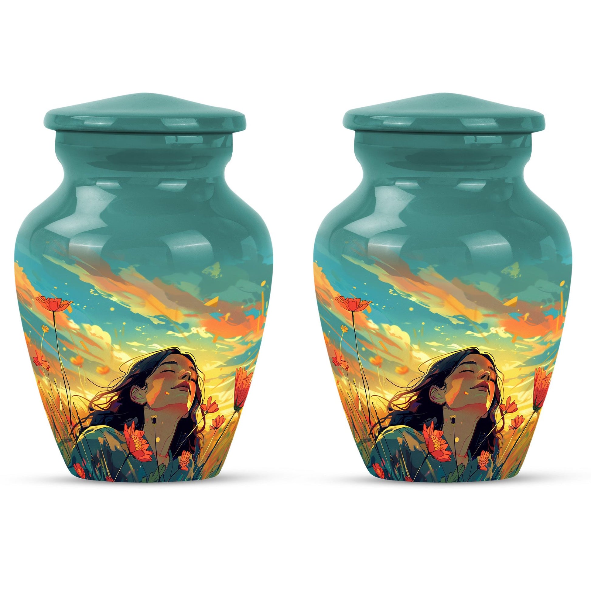 Flower Theme 3 Inch Keepsake Pack of 2