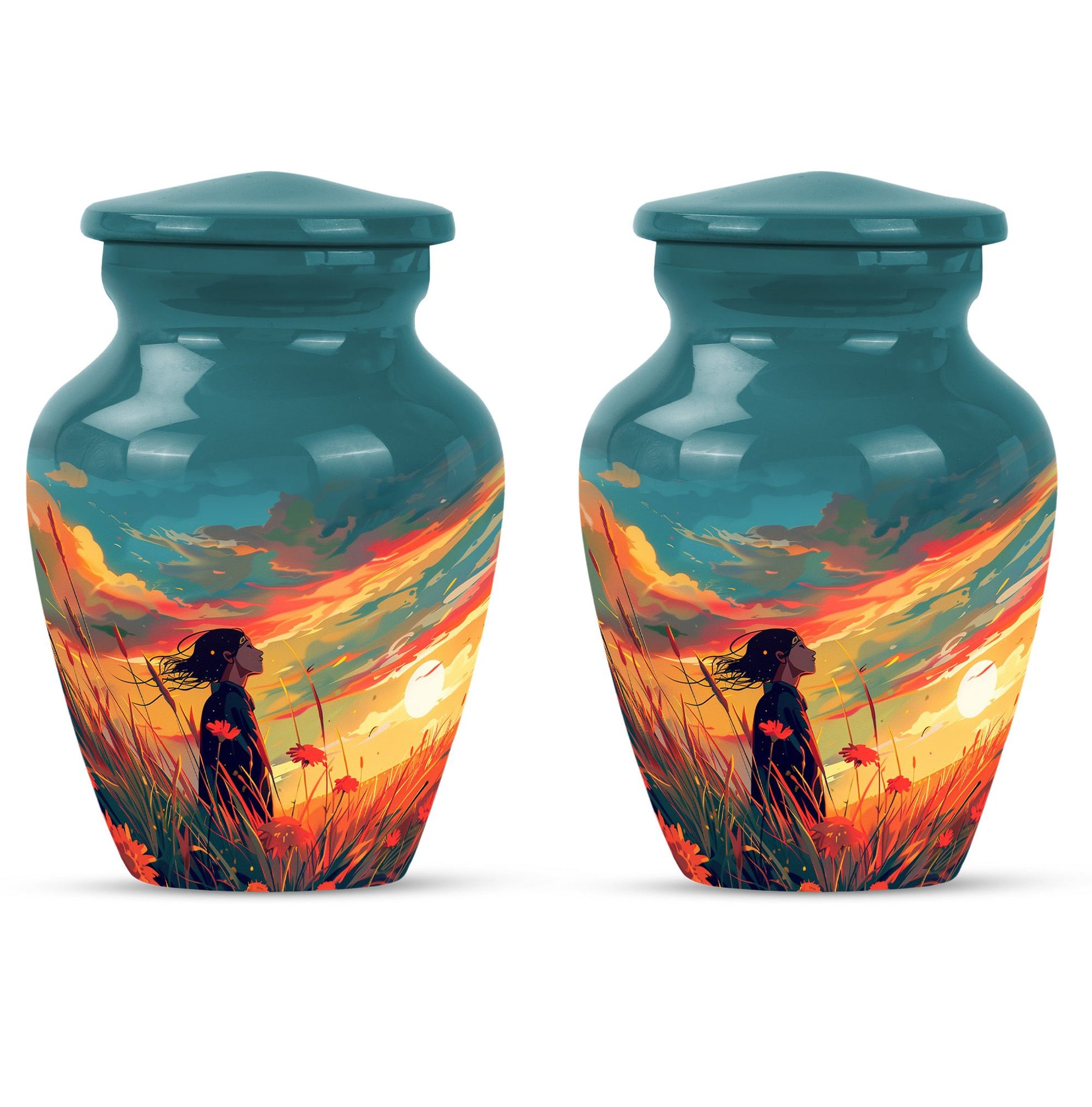 Flower Theme 3 Inch Keepsake Pack of 2