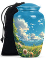 Flower Theme Large Urn 10 Inch