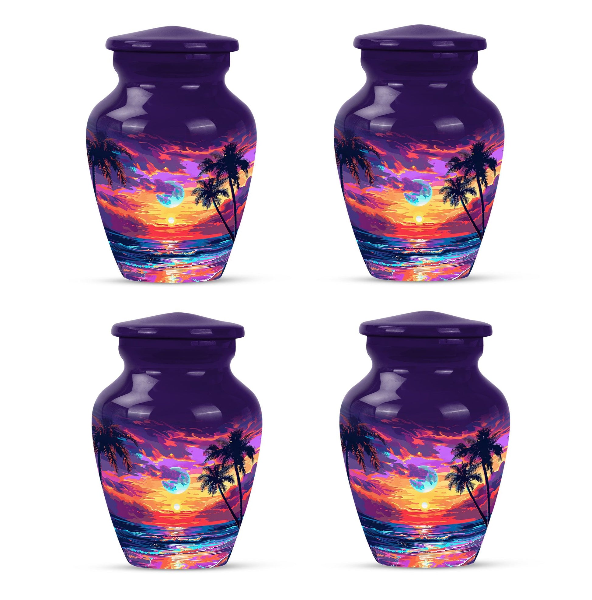 Sunset Theme 3 Inch Keepsake Pack of 4