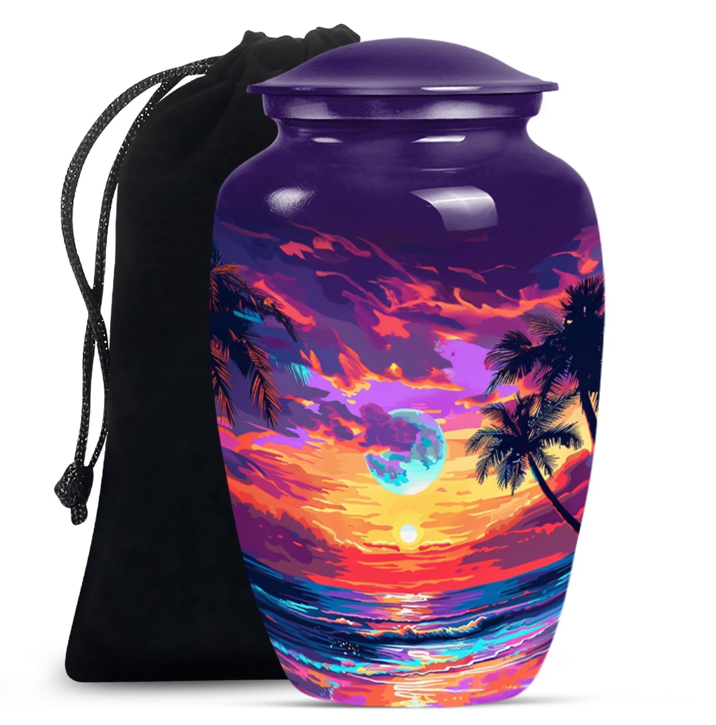 Sunset Theme Large Urn 10 Inch