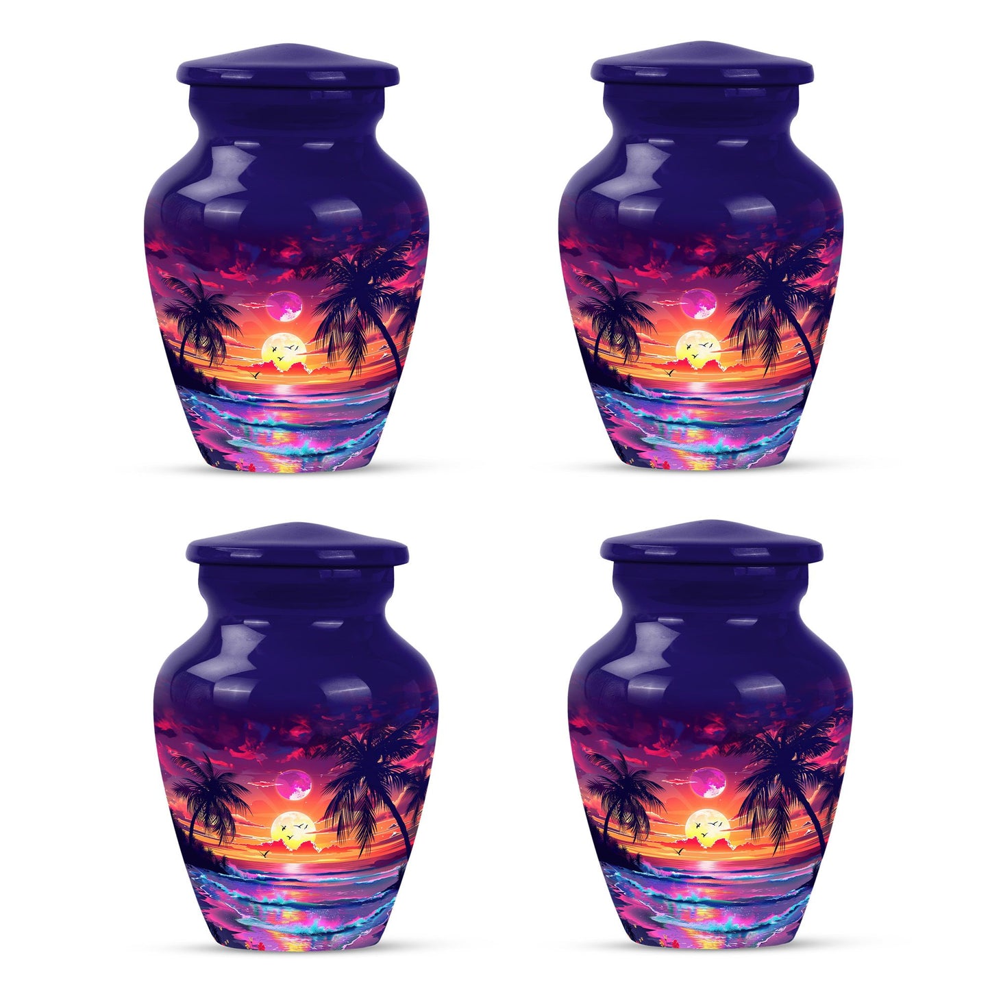 Sunset Theme 3 Inch Keepsake Pack of 4