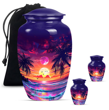 Large Urn With 2 Keepsake Urn