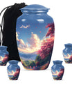 Sunset Theme Large Urn With 4 Keepsake Urn
