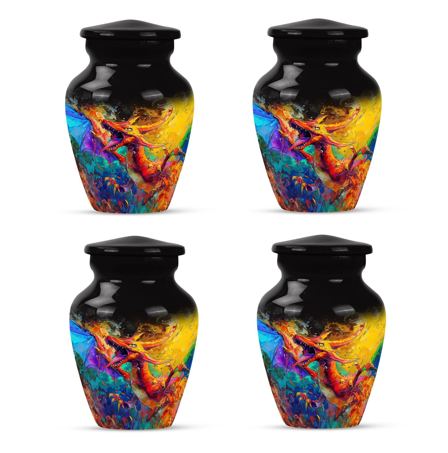 Dragon Theme 3 Inch Keepsake Pack of 4