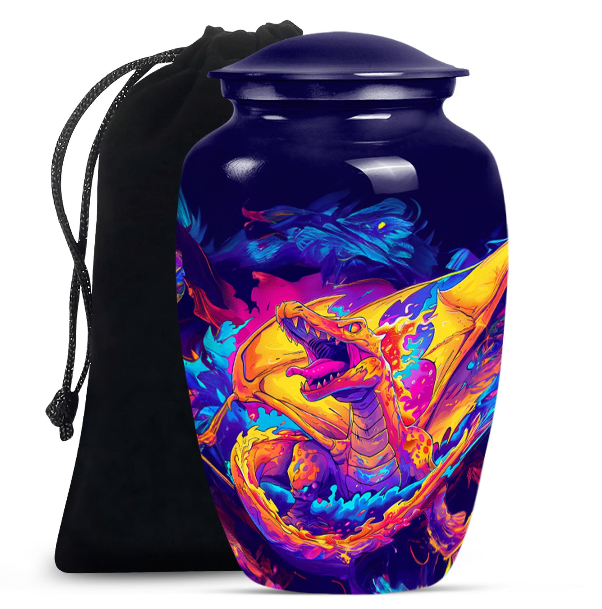 Dragon Theme Large Urn 10 Inch