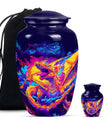 Dragon Theme Large Urn With 1 Keepsake Urn