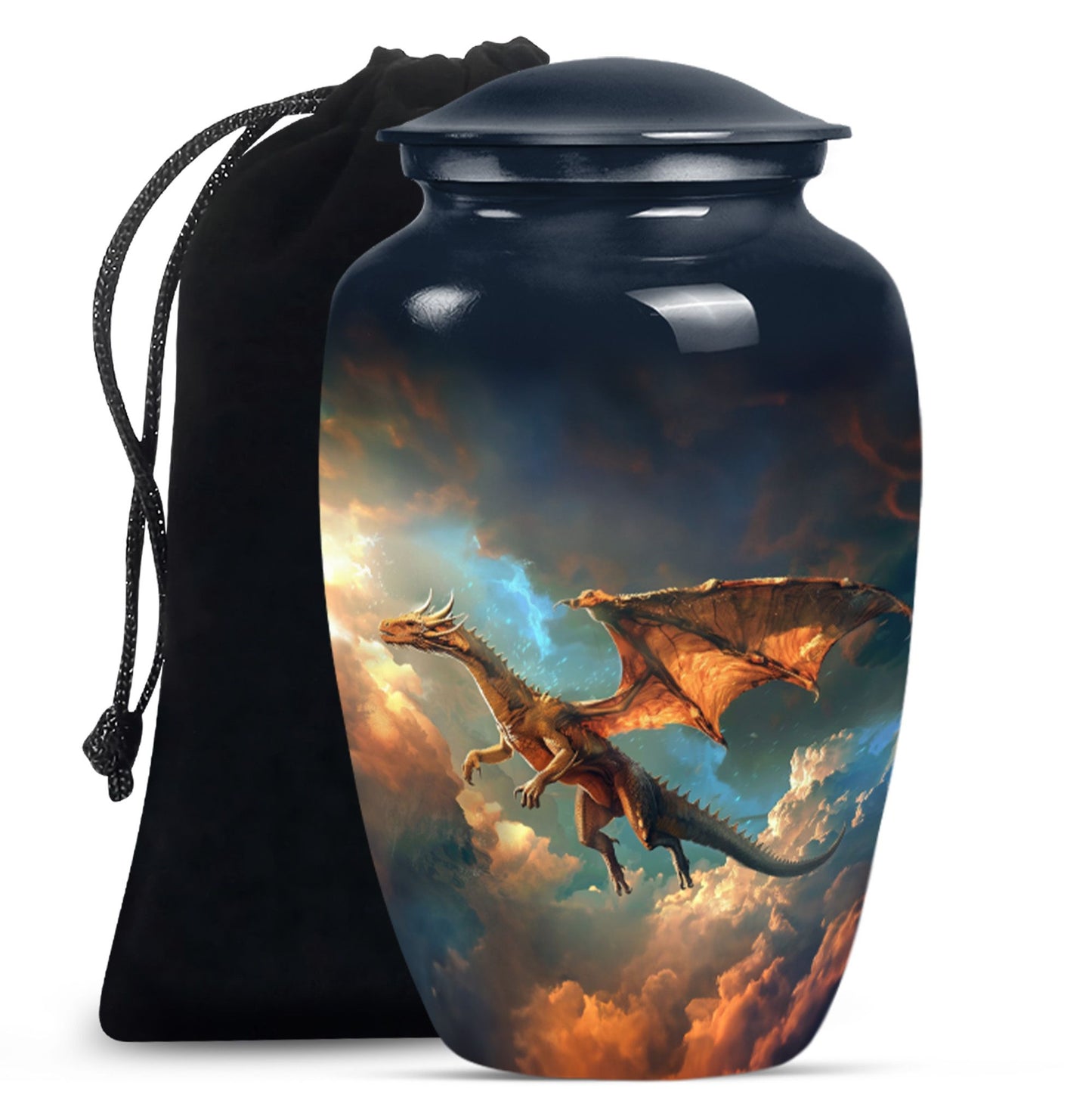 Dragon Theme Large Urn 10 Inch