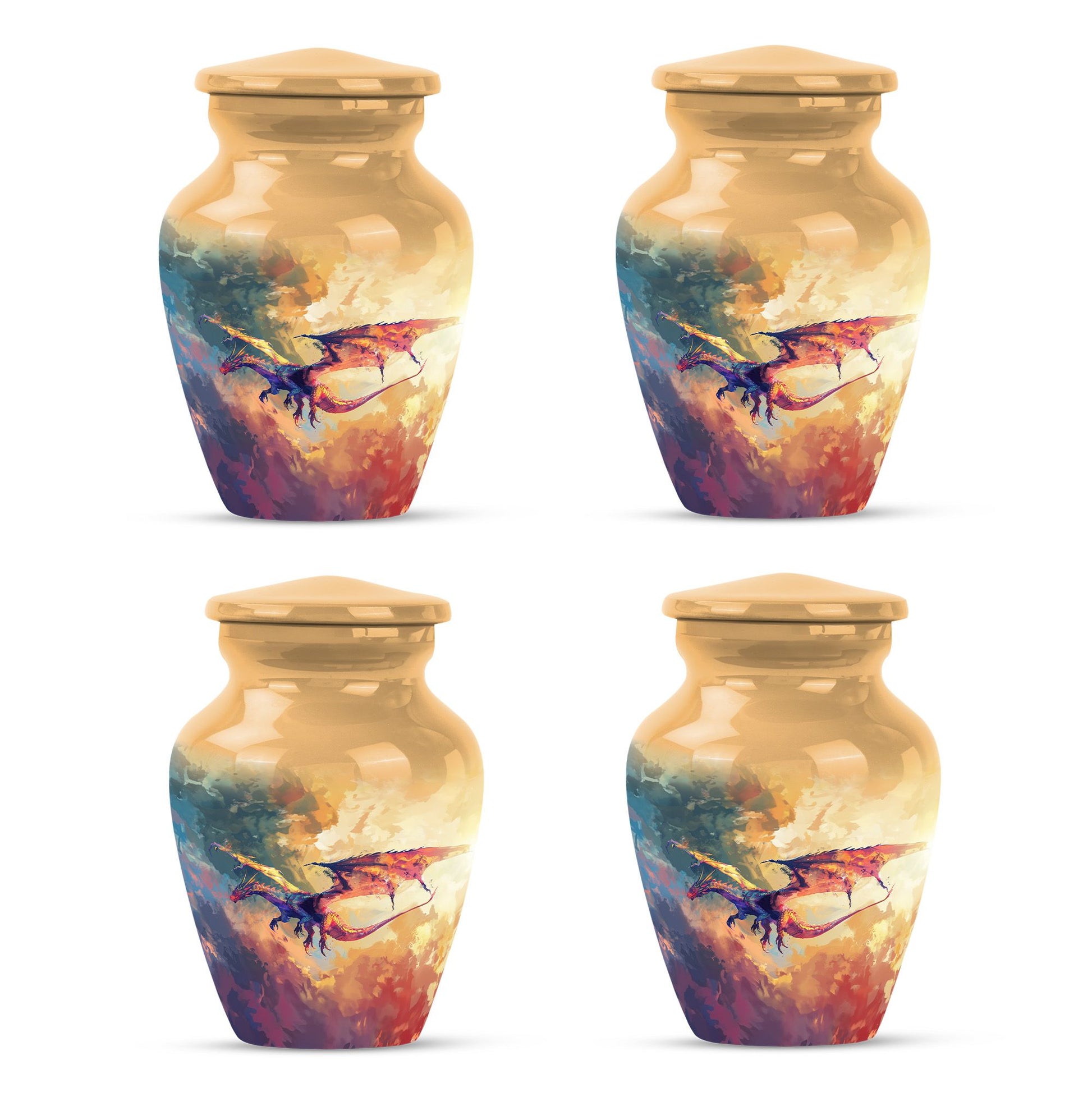 Dragon Theme 3 Inch Keepsake Pack of 4